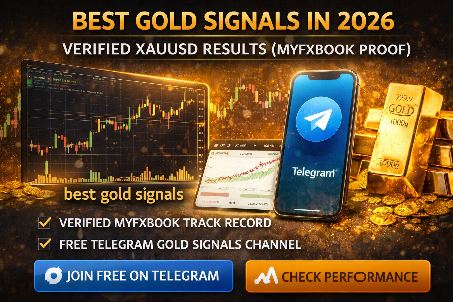 Best Gold Signals in 2026 (Verified Results & Myfxbook Proof)